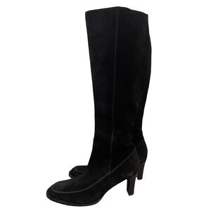 Ralph Lauren COLLECTION BLUE LABEL - Size 9B Black Suede High Heel Boots  Italy